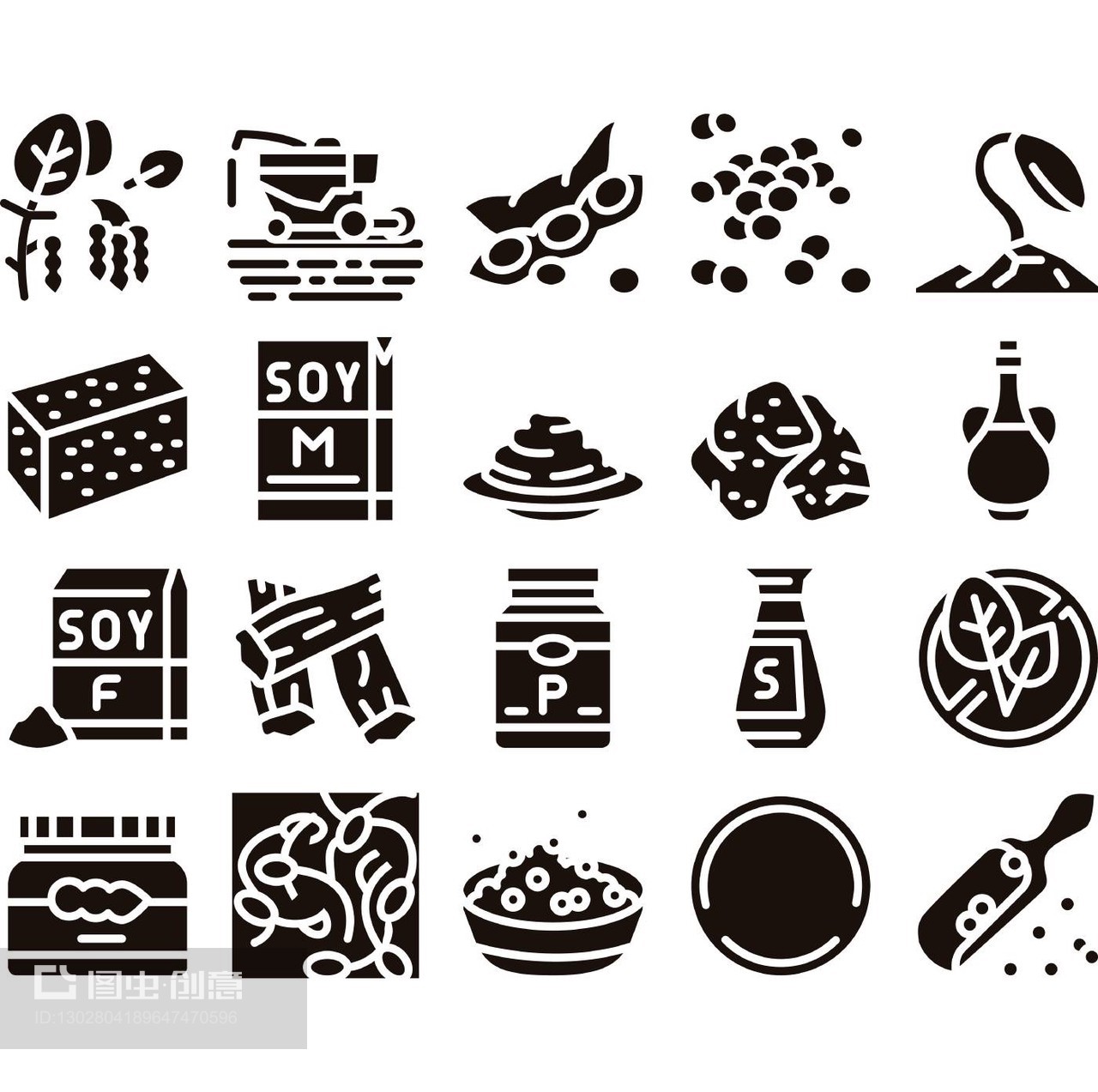 豆类食品的矢量图素材集-PIXTA